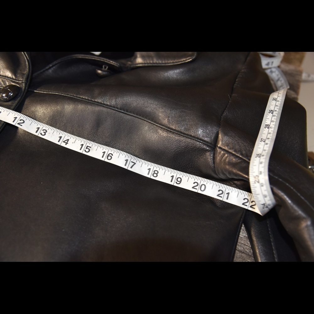 Canadian Made Genuine Leather Barn Style Black Jacket XL As New - Picture 4 of 10